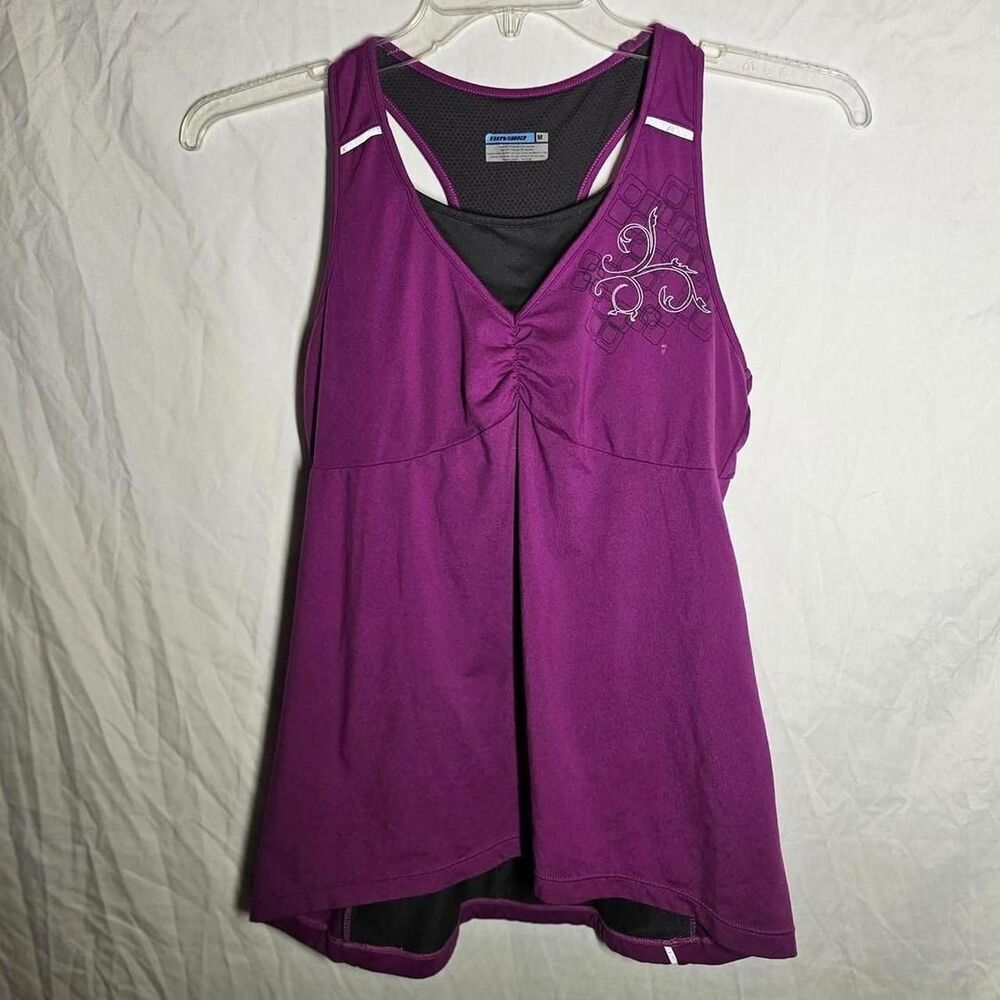 purple cyber grunge y2k vintage neck workout athletic top